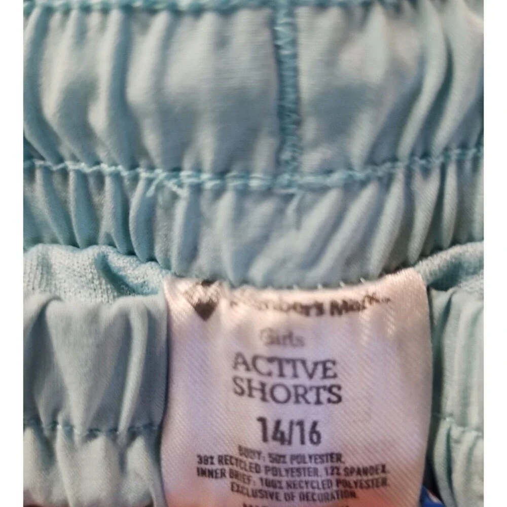 Members Mark Athletic Shorts light blue Girl's XL 14/16
